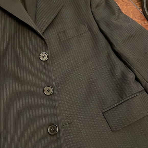 Coat Black with lines Mezzanotte size 14 - Picture 2 of 7